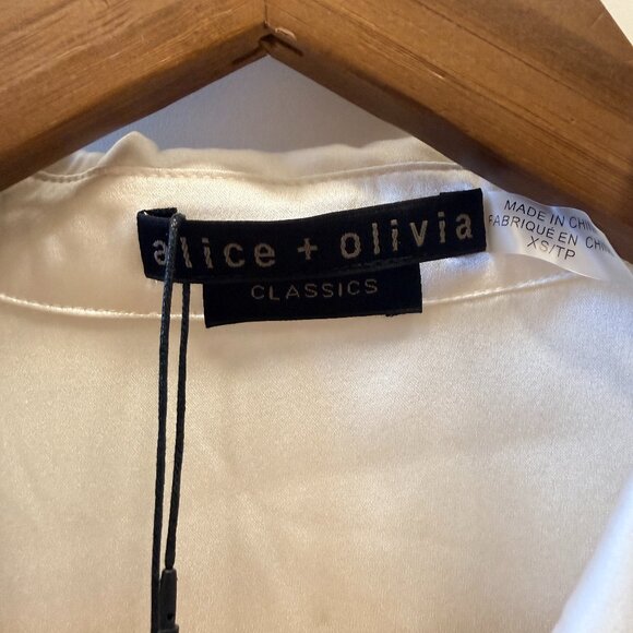 Alice & Olivia white silk blouse - Picture 4 of 5